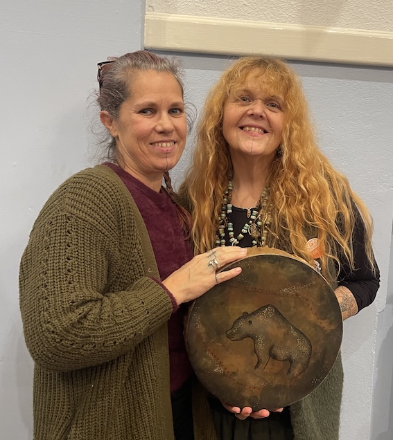 Cave Mother Drum, 12” Deer Hide, Cave Bear Drum & Rattle Set - Image 5