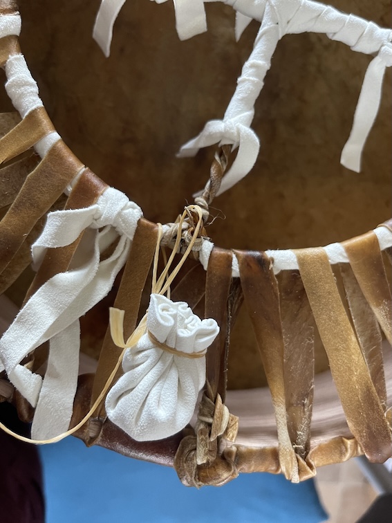 14" Spirit Horse Drum, The Pathfinder Drum, Horse & Oak Shamanic Drum, Deep Tone, Healing Medicine Drum with Hazel and Quartz - Image 4