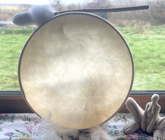 The White Path Drum- 14"x 2" Light Drum, Light Worker, Winter drum - Image 6