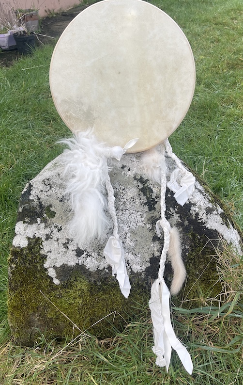 The White Path Drum- 14"x 2" Light Drum, Light Worker, Winter drum
