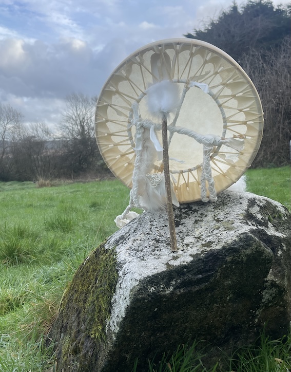 The White Path Drum- 14"x 2" Light Drum, Light Worker, Winter drum - Image 3