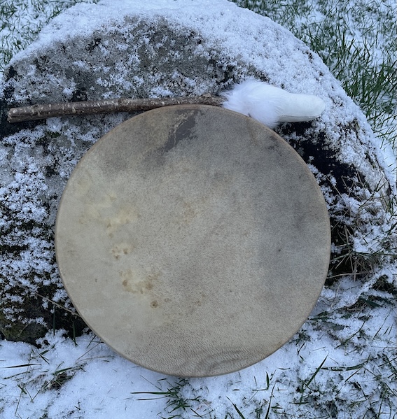 Hart of the Wolf Moon- a 14" by 2" Stag Drum