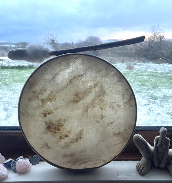 Hart of the Wolf Moon- a 14" by 2" Stag Drum - Image 3
