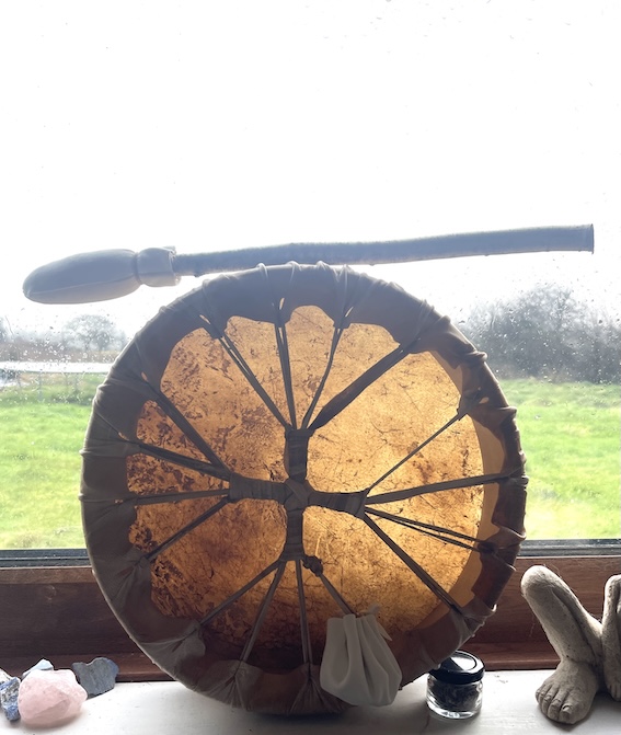 13" Deer Drum, Calon y Ddaear, Source Dragon, World Drum - Image 5