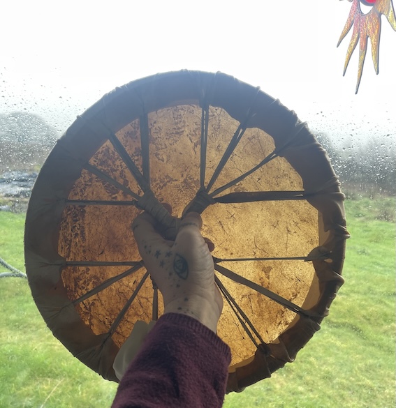 13" Deer Drum, Calon y Ddaear, Source Dragon, World Drum - Image 2