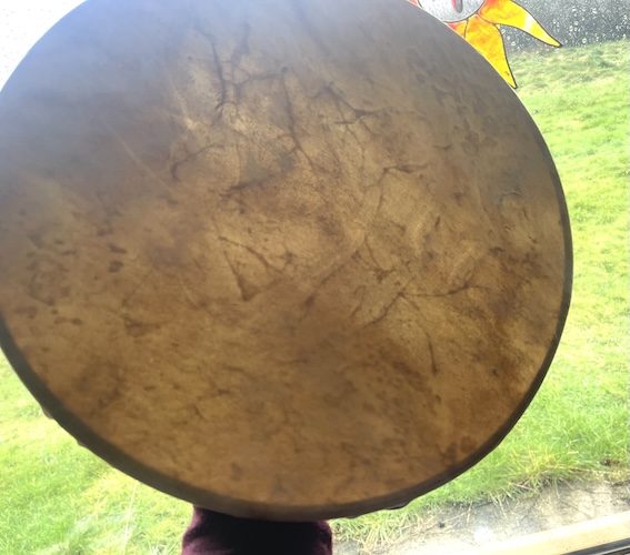 Réalta na gCosán, 14" x 2" Deer Drum, Galactic Dragon, Spirit Journey Drum - Image 4