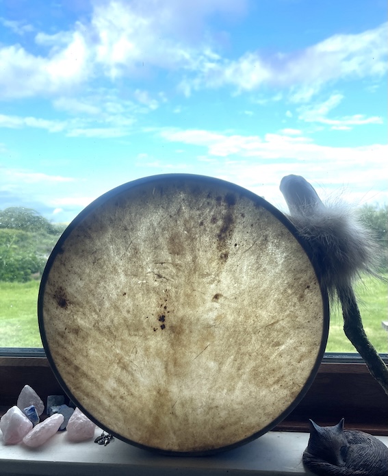 Derwen Aur- 14" Stag and Oak Drum - Image 5
