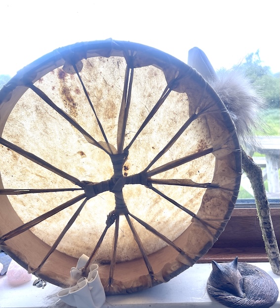 Derwen Aur- 14" Stag and Oak Drum - Image 4